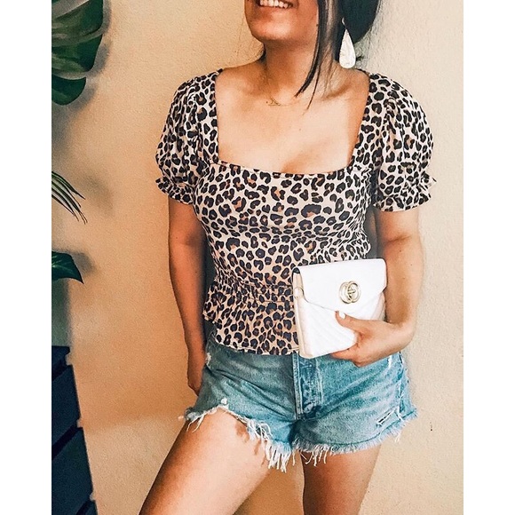 April Reign Tops - Leopard Blouse